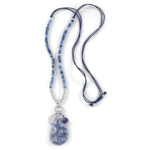 NWT Blue Sodalite Necklace with Gift Box